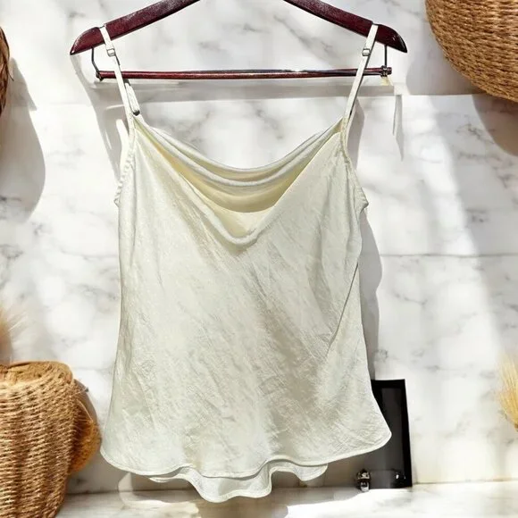 Show Me Your MuMu Ivory Keaton Satin Camisole Tank Size Small - Picture 2 of 11